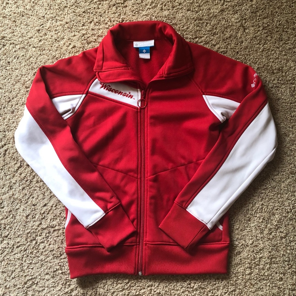 Wisconsin Badgers Red Zip Up Sweatshirt Jacket
